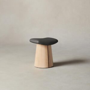The Weston Stool - Pebbled Leather Ash