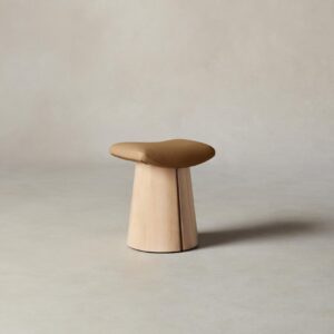 The Weston Stool - Pebbled Leather Latte