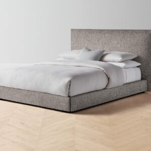 The Wythe Bed - Heritage Belgian Linen Carob