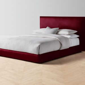 The Wythe Bed - Mohair Crimson