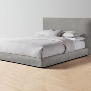 The Wythe Bed - Nubuck Leather Asphalt