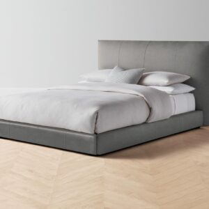 The Wythe Bed - Pebbled Leather Ash