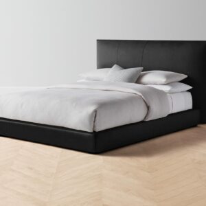 The Wythe Bed - Pebbled Leather Ink