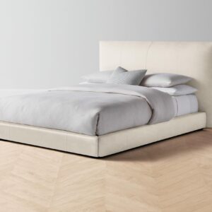 The Wythe Bed - Pebbled Leather Swan