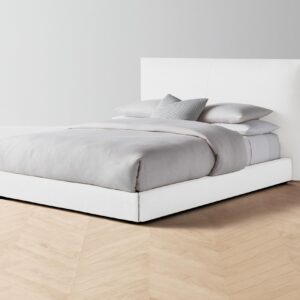 The Wythe Bed - Performance Linen Weave Pure White